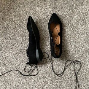 Lace up ballet flats